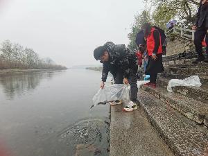 广西建工四建公司团委开展“学雷锋.守护漓江增殖放生”主题活动